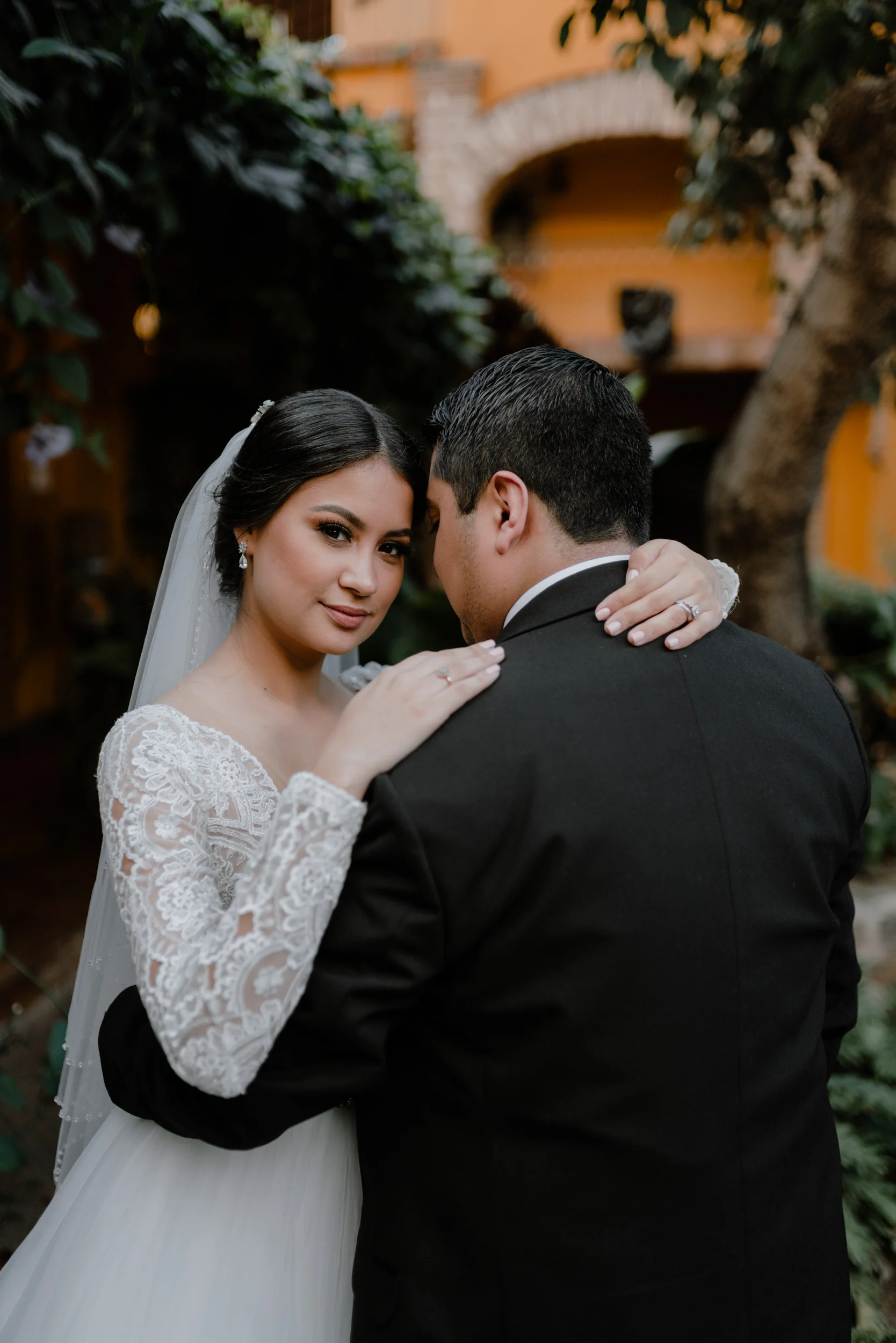 Back of the bride's dress